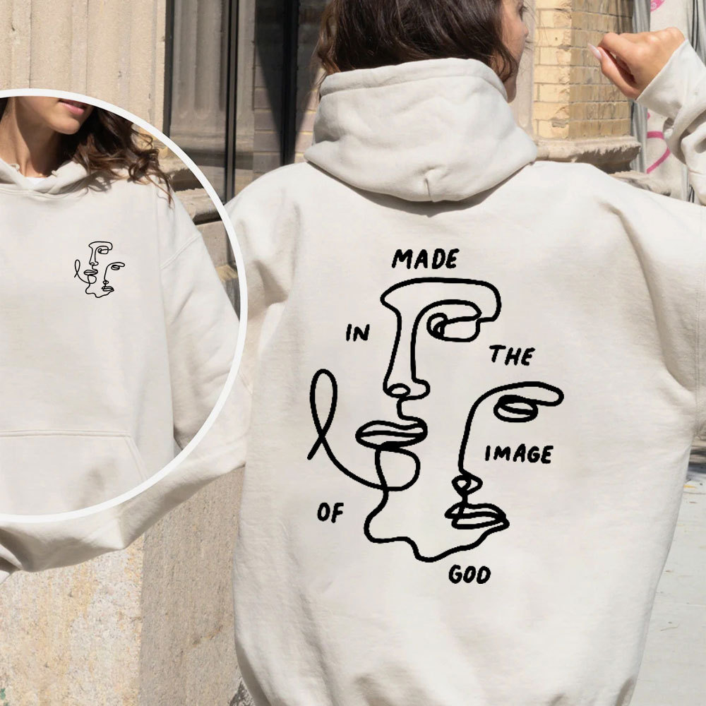 Made In The Image Of God Christian Fleece Hoodie Set