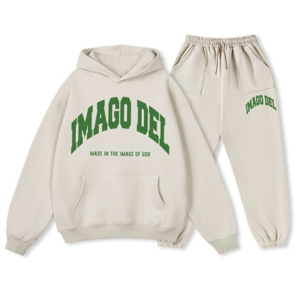 Made In The Image Of God Christian Fleece Hoodie Set