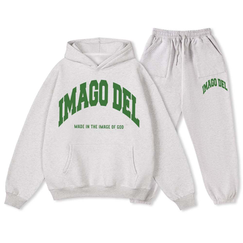 Made In The Image Of God Christian Fleece Hoodie Set