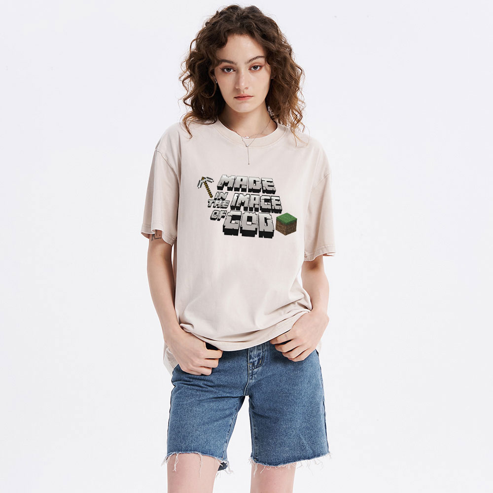 Made In The Image Of God Christian Washed T-Shirt