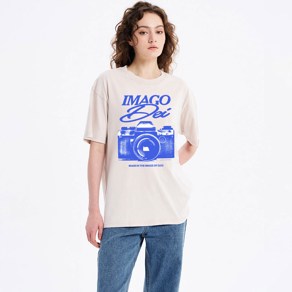 Made In The Image Of God Christian Washed T-Shirt