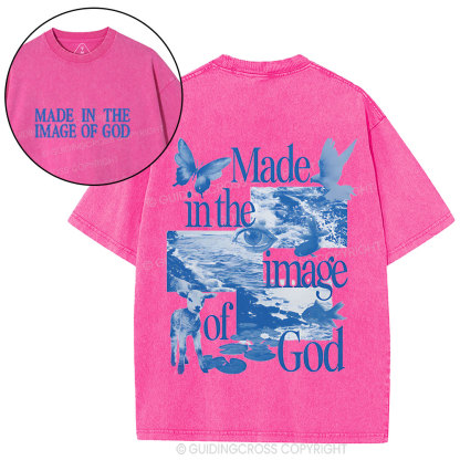 Made In The Image Of God Christian Washed T-Shirt