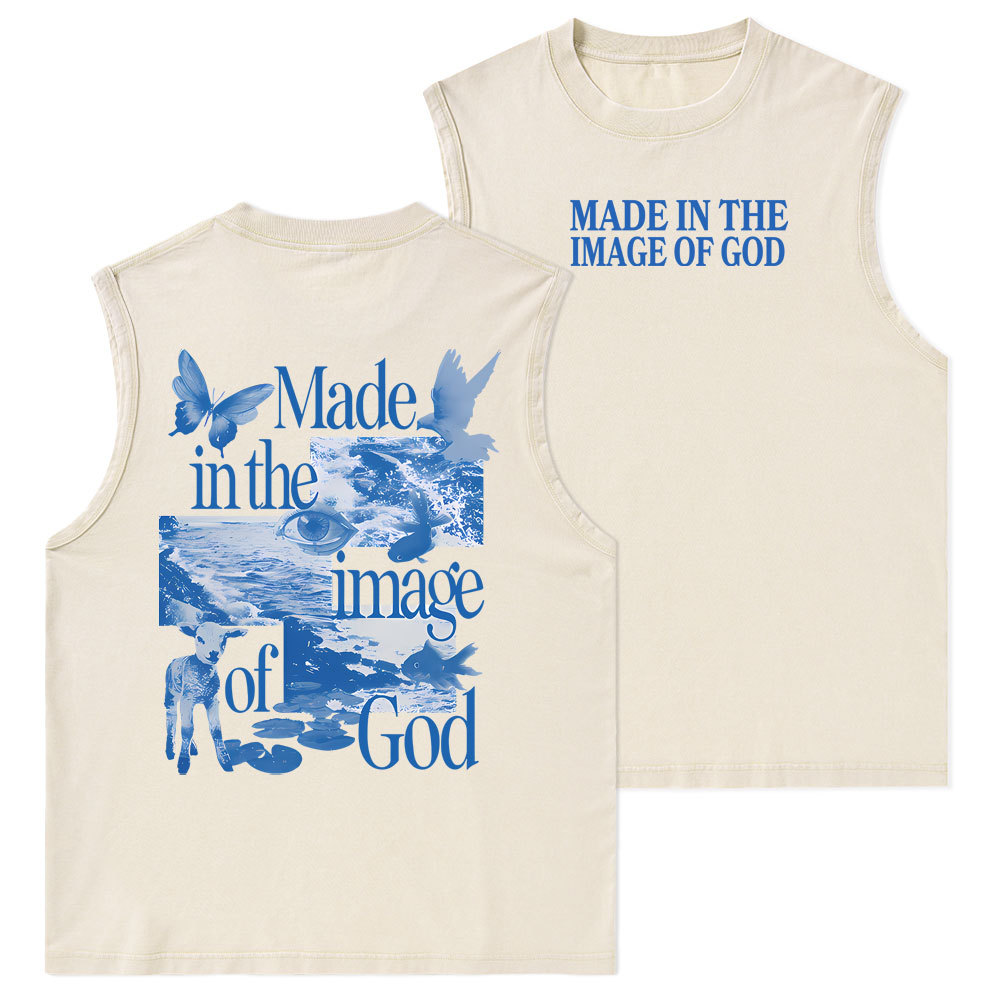 Made In The Image Of God Christian Washed Tank Top