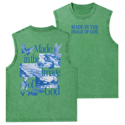 Made In The Image Of God Christian Washed Tank Top