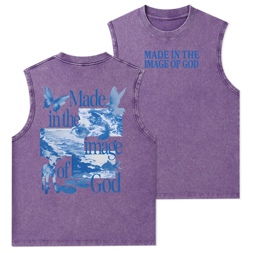 Made In The Image Of God Christian Washed Tank Top