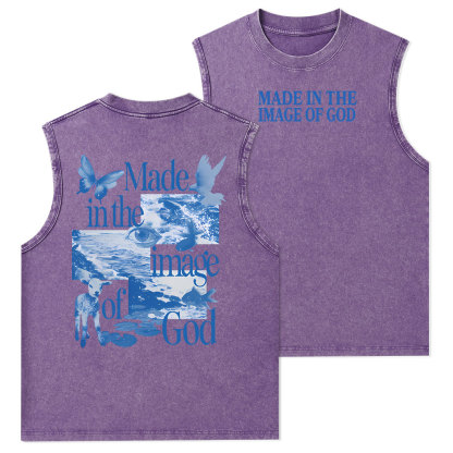 Made In The Image Of God Christian Washed Tank Top