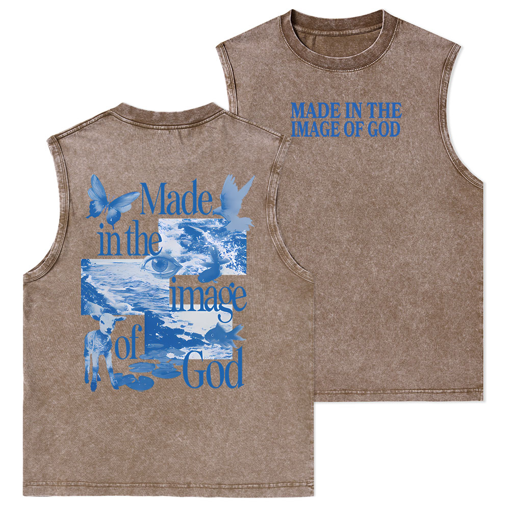 Made In The Image Of God Christian Washed Tank Top