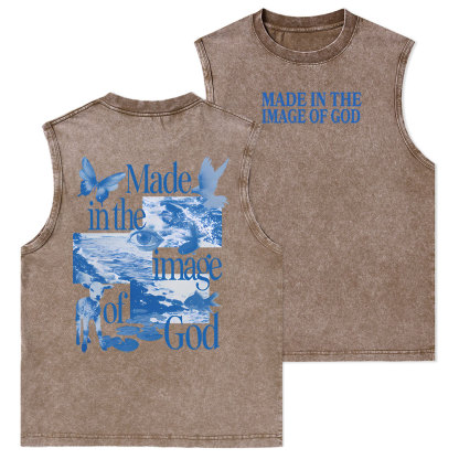 Made In The Image Of God Christian Washed Tank Top