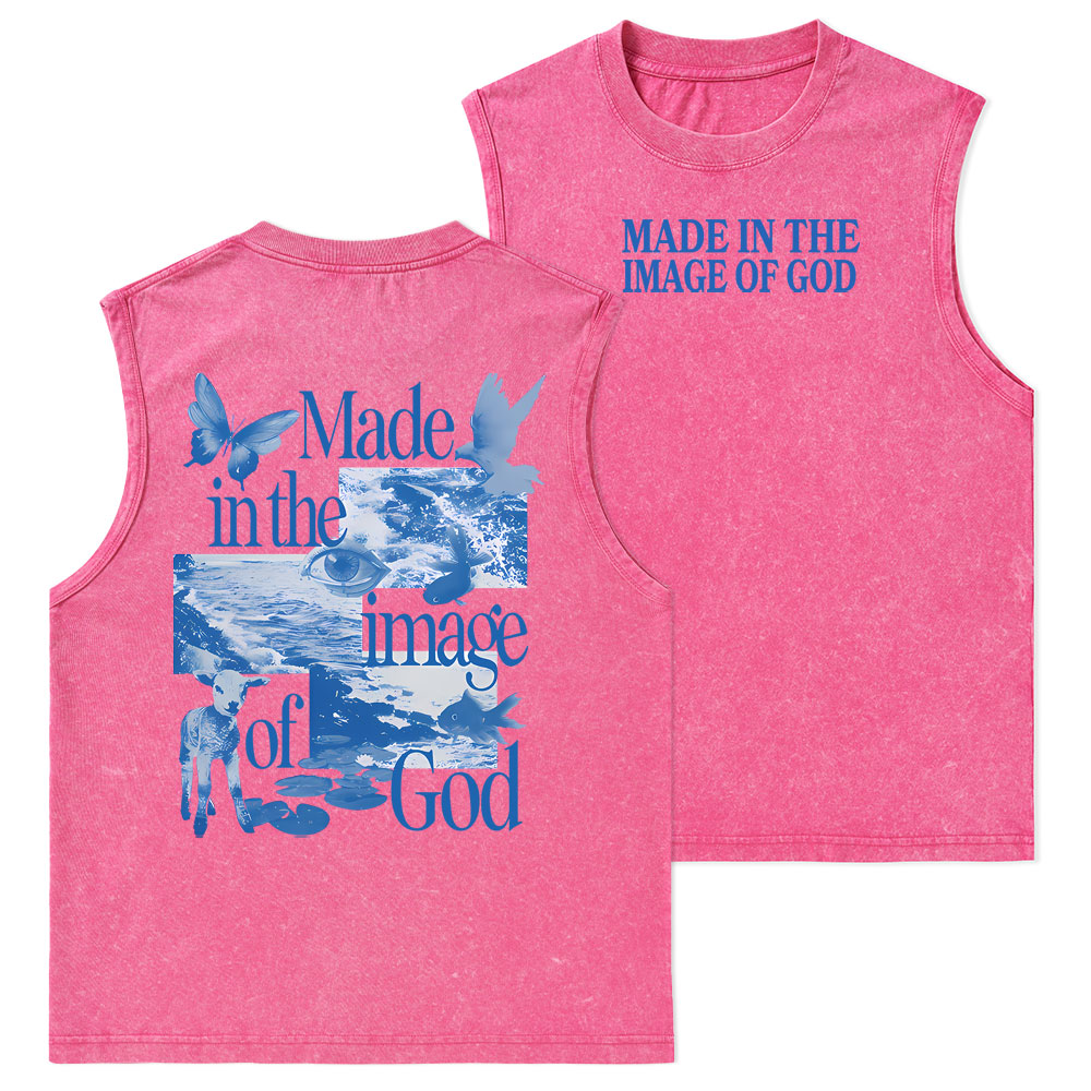 Made In The Image Of God Christian Washed Tank Top