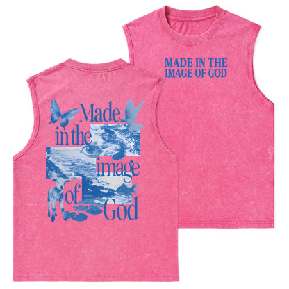 Made In The Image Of God Christian Washed Tank Top