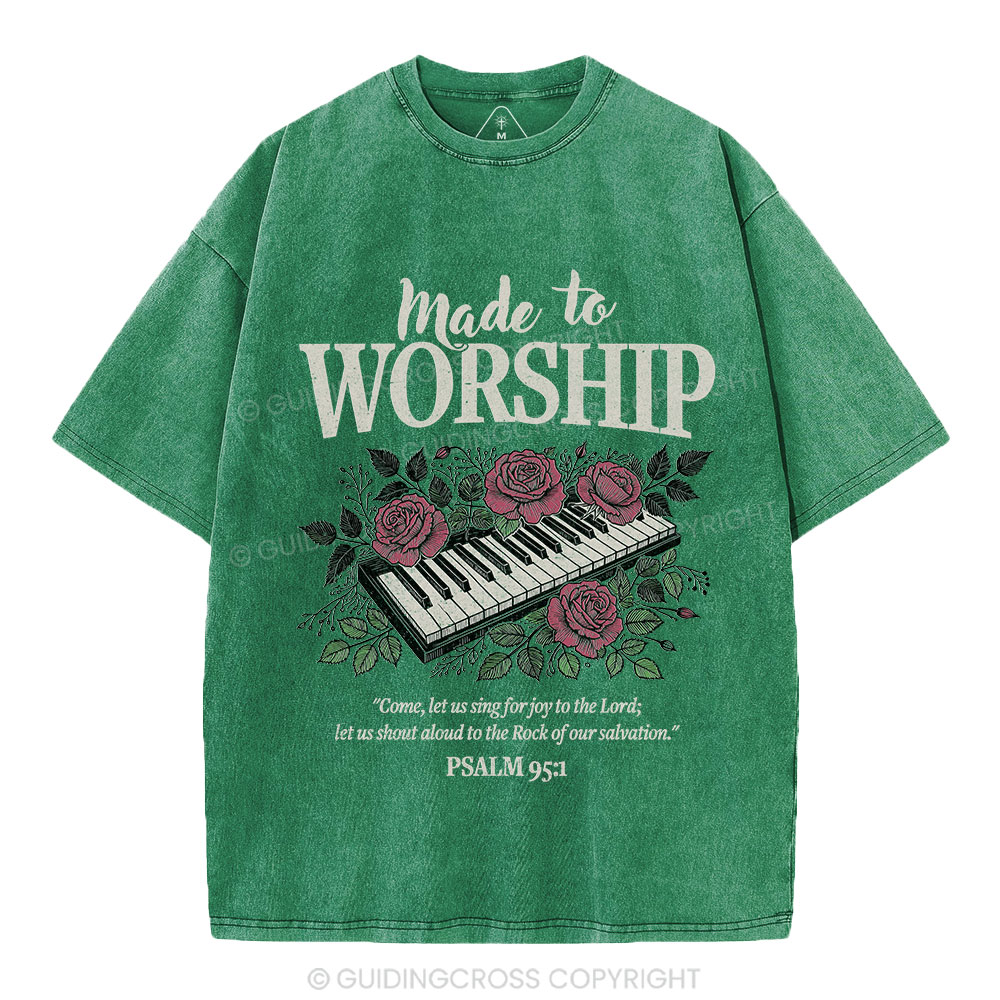 Made To Worship Christian Washed T-Shirt
