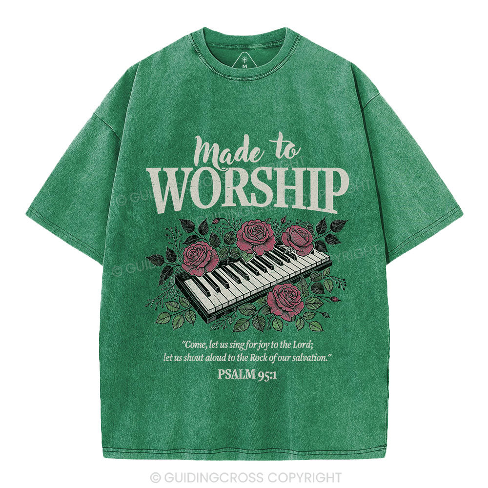 Made To Worship Christian Washed T-Shirt