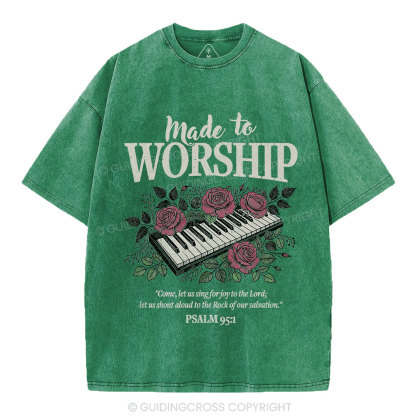 Made To Worship Christian Washed T-Shirt
