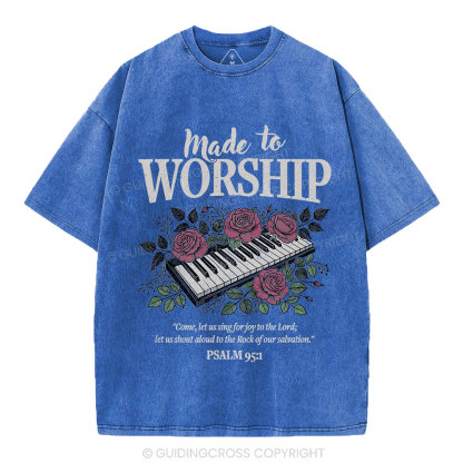 Made To Worship Christian Washed T-Shirt