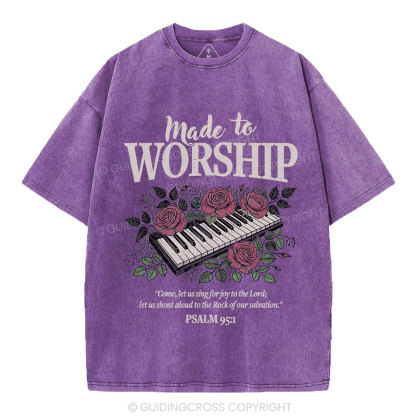 Made To Worship Christian Washed T-Shirt