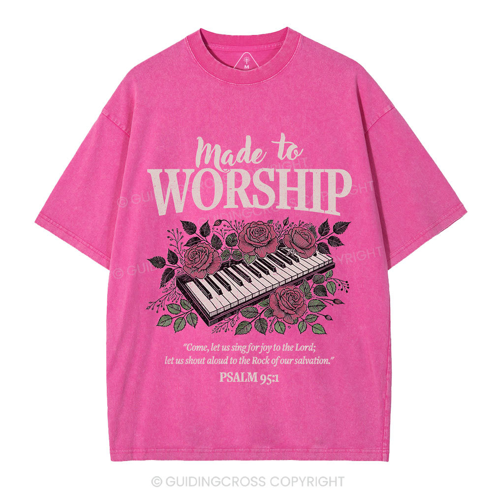 Made To Worship Christian Washed T-Shirt