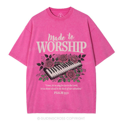 Made To Worship Christian Washed T-Shirt