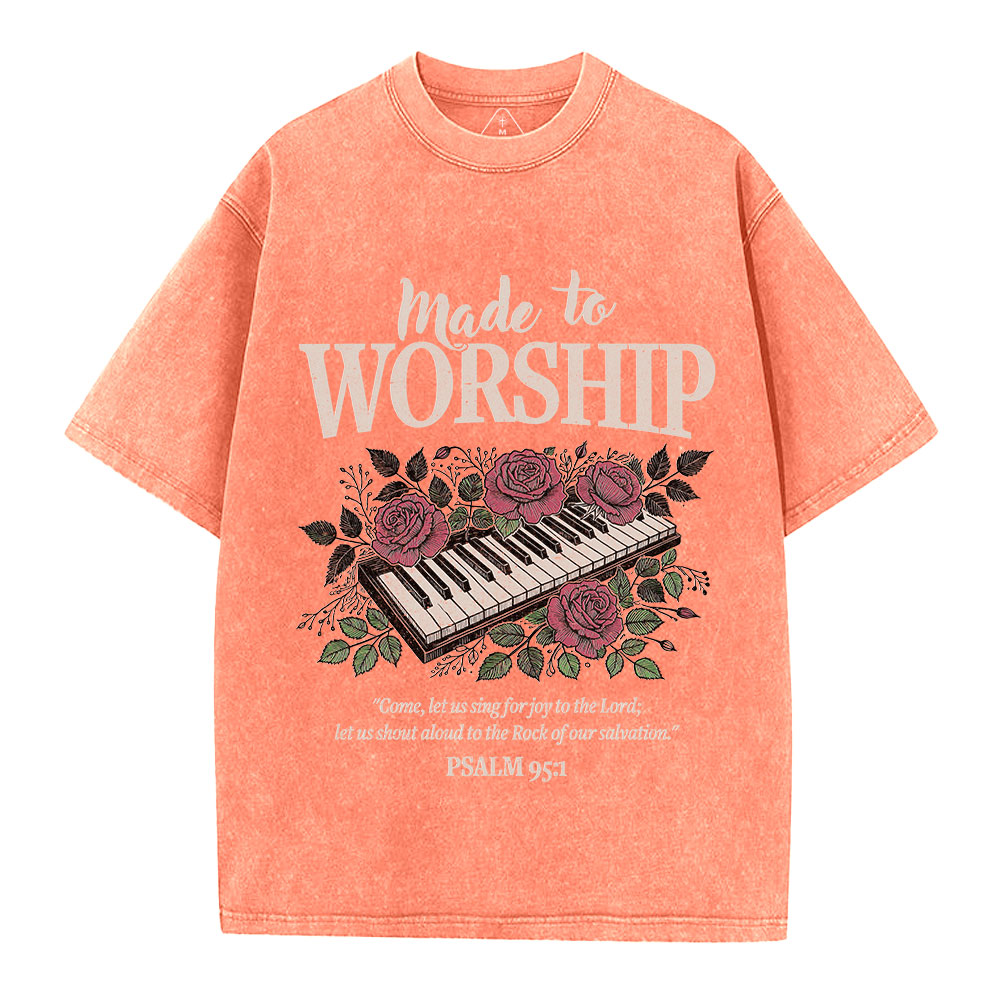 Made To Worship Christian Washed T-Shirt