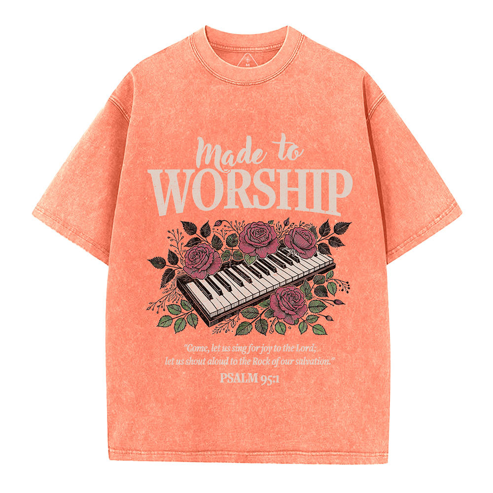 Made To Worship Christian Washed T-Shirt