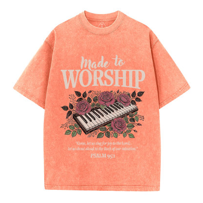 Made To Worship Christian Washed T-Shirt