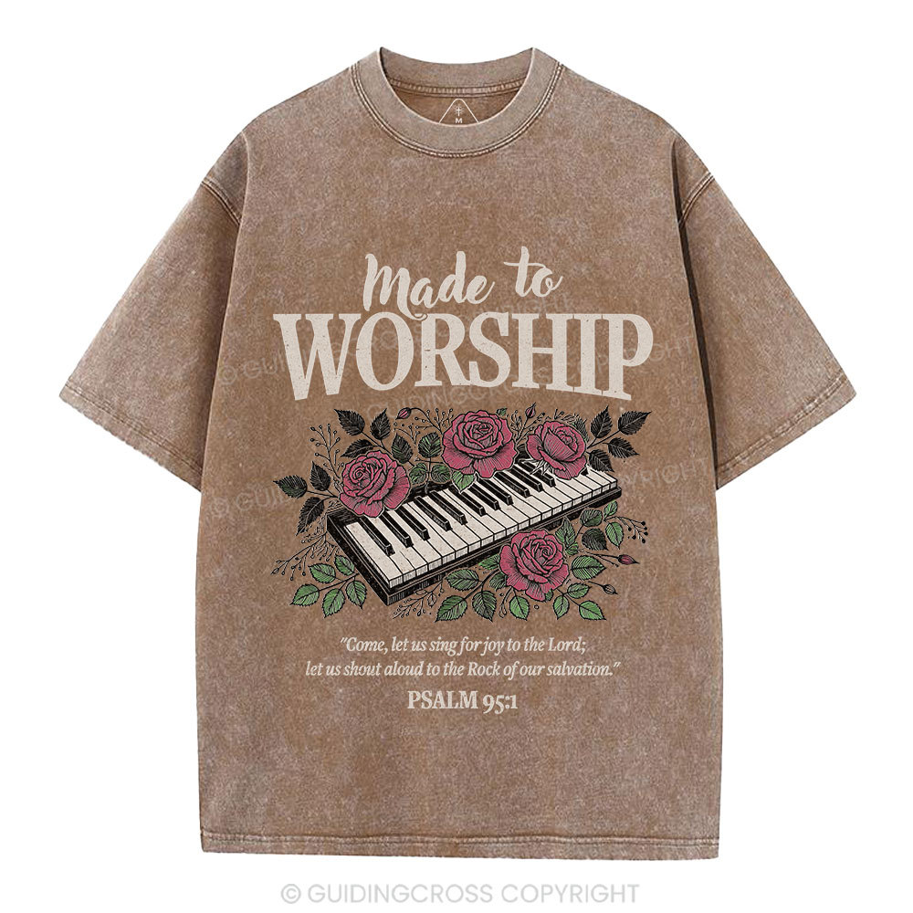 Made To Worship Christian Washed T-Shirt