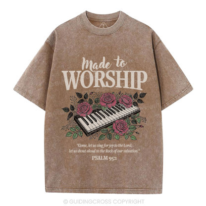 Made To Worship Christian Washed T-Shirt