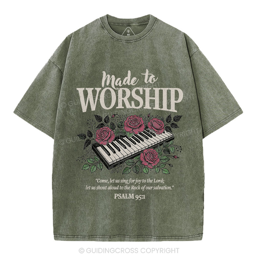 Made To Worship Christian Washed T-Shirt