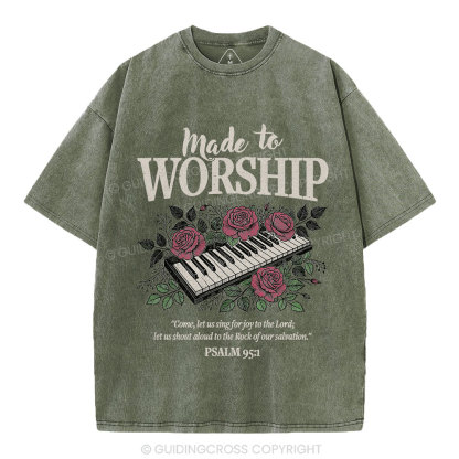 Made To Worship Christian Washed T-Shirt