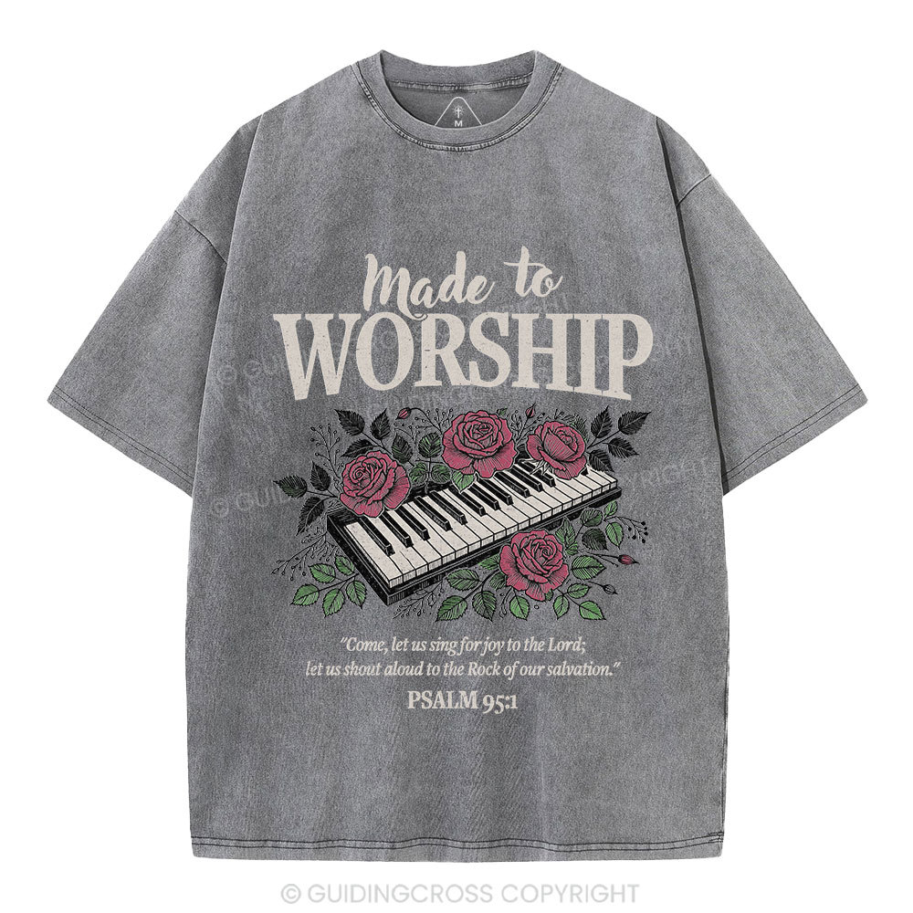 Made To Worship Christian Washed T-Shirt