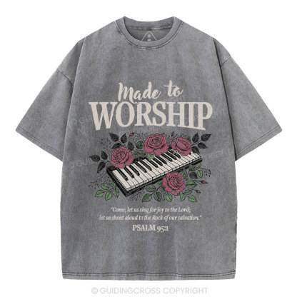 Made To Worship Christian Washed T-Shirt