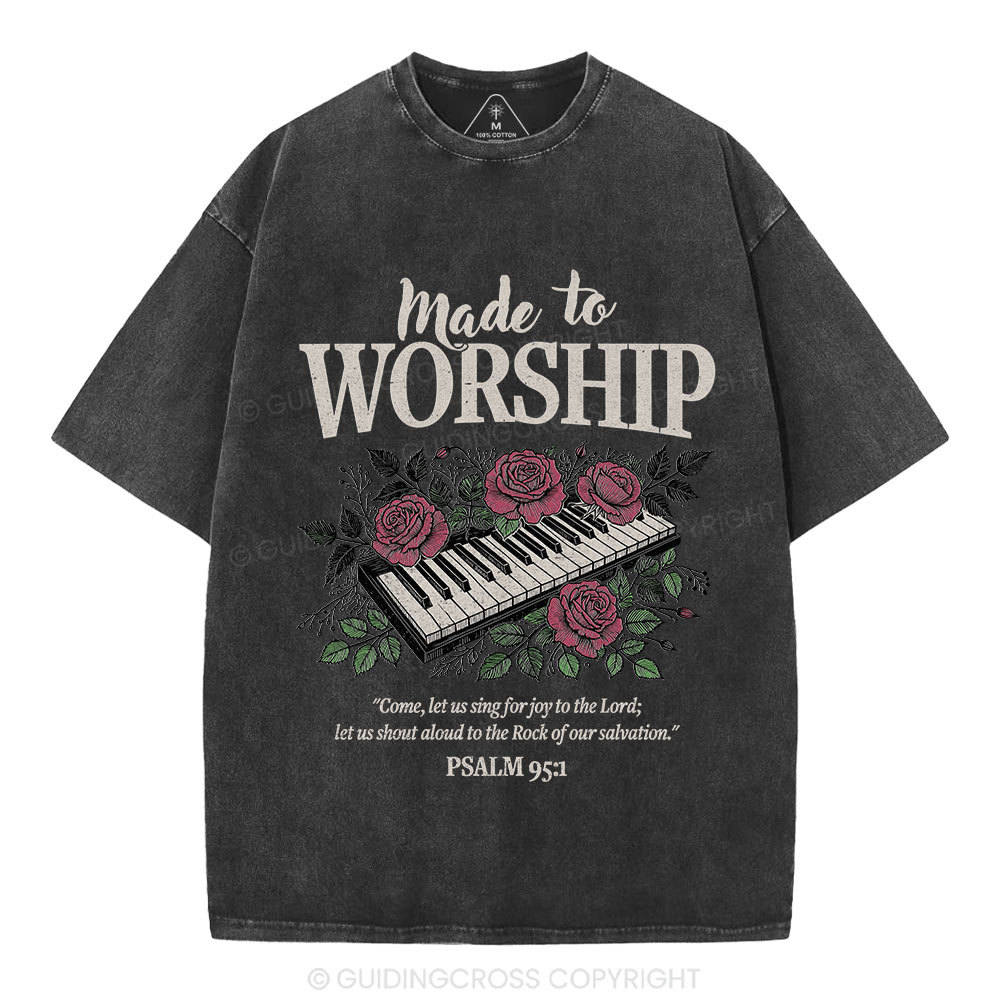 Made To Worship Christian Washed T-Shirt