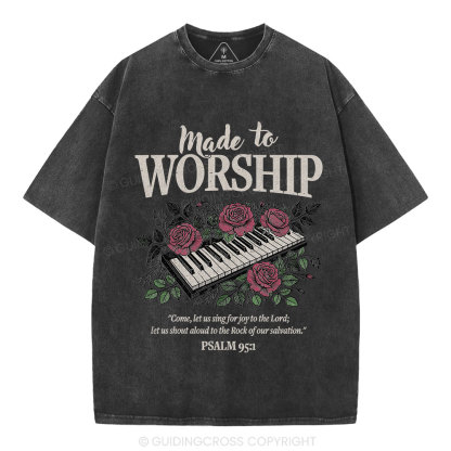 Made To Worship Christian Washed T-Shirt