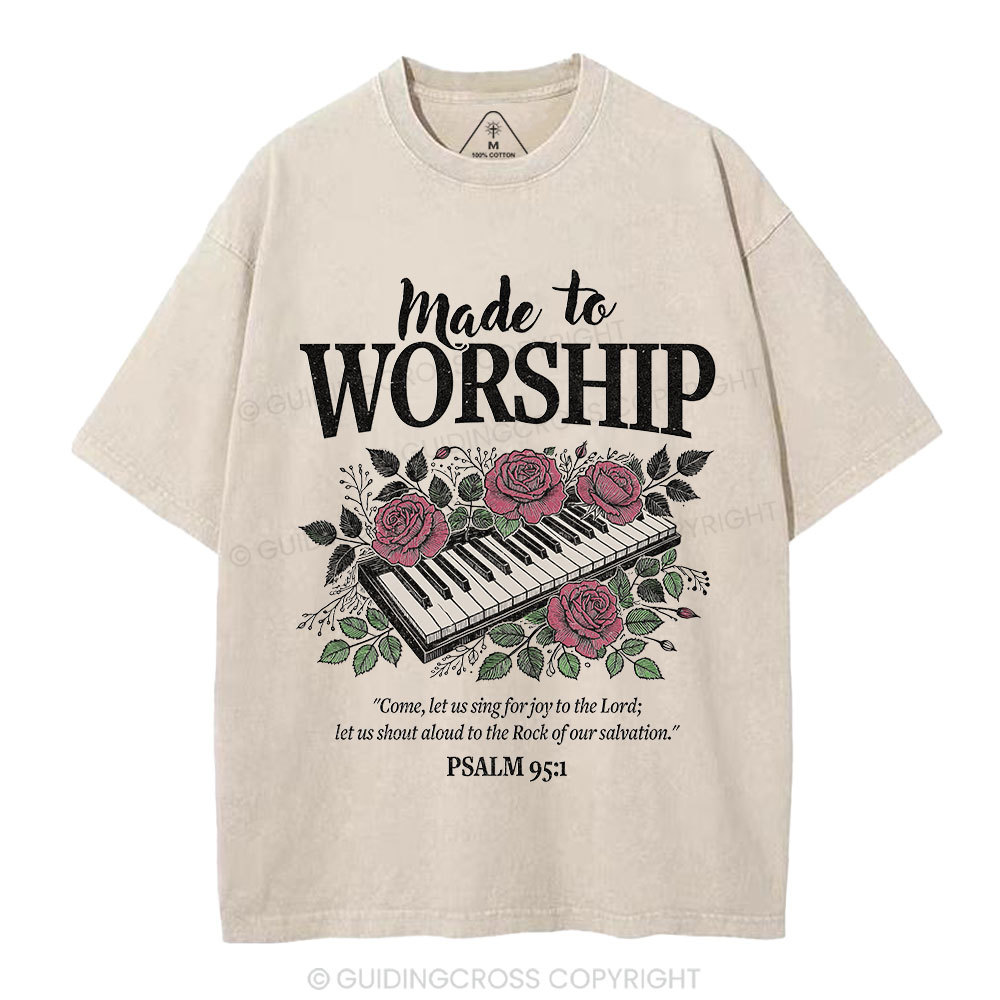 Made To Worship Christian Washed T-Shirt