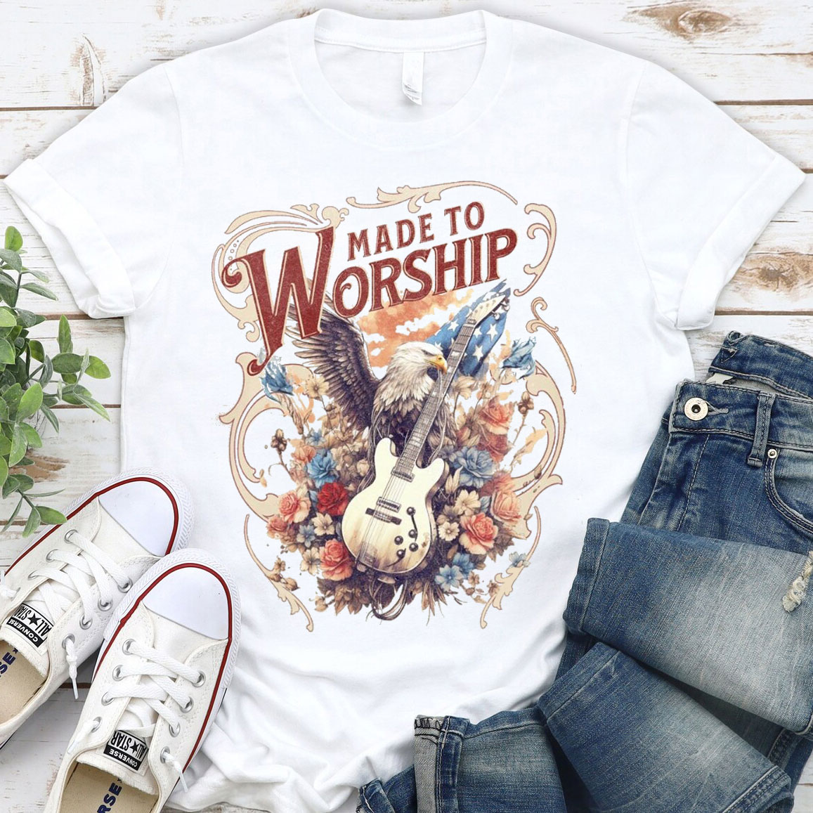 Made To Worship Christian T-Shirt Sale-GuidingCross