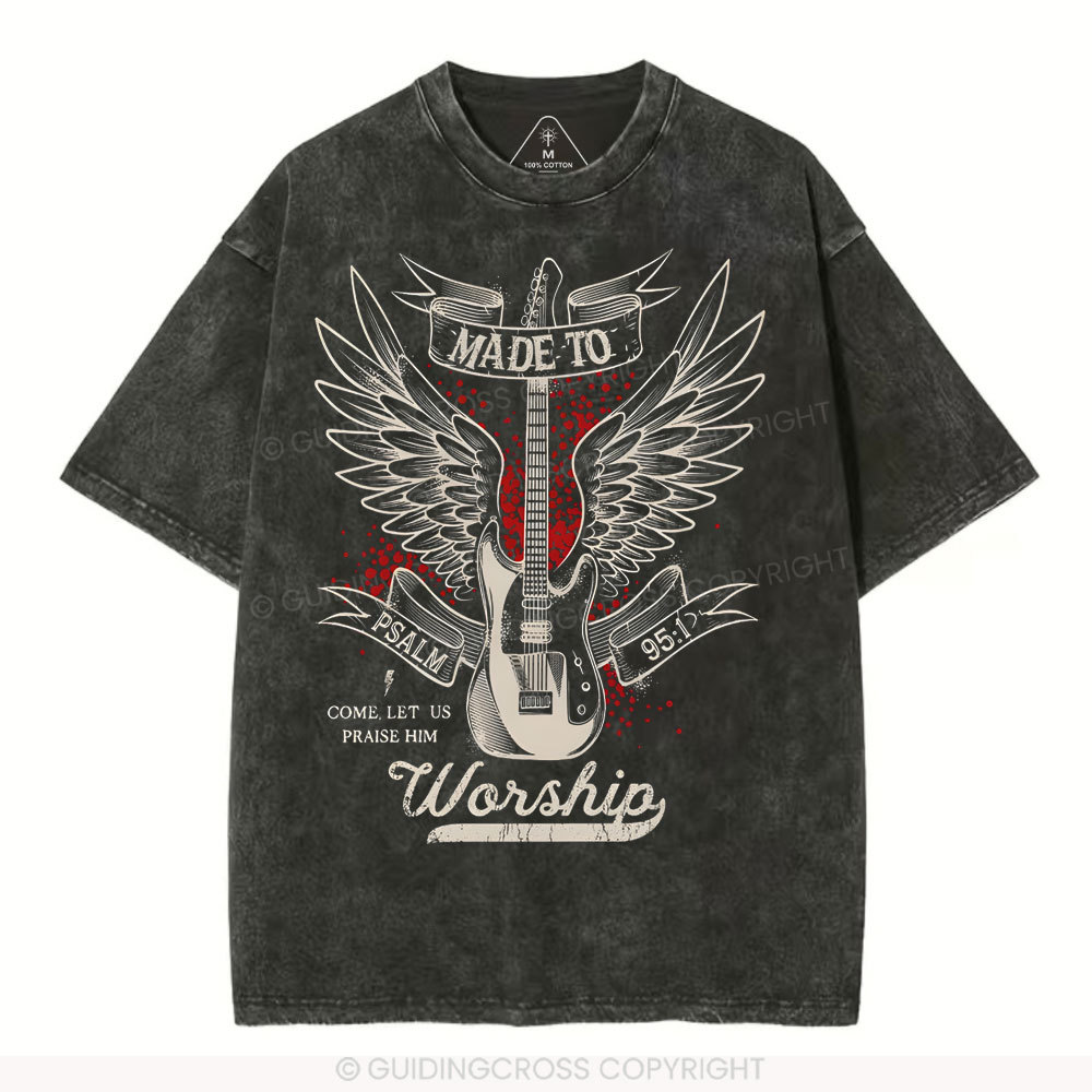 Made To Worshi Christian Washed T-Shirt