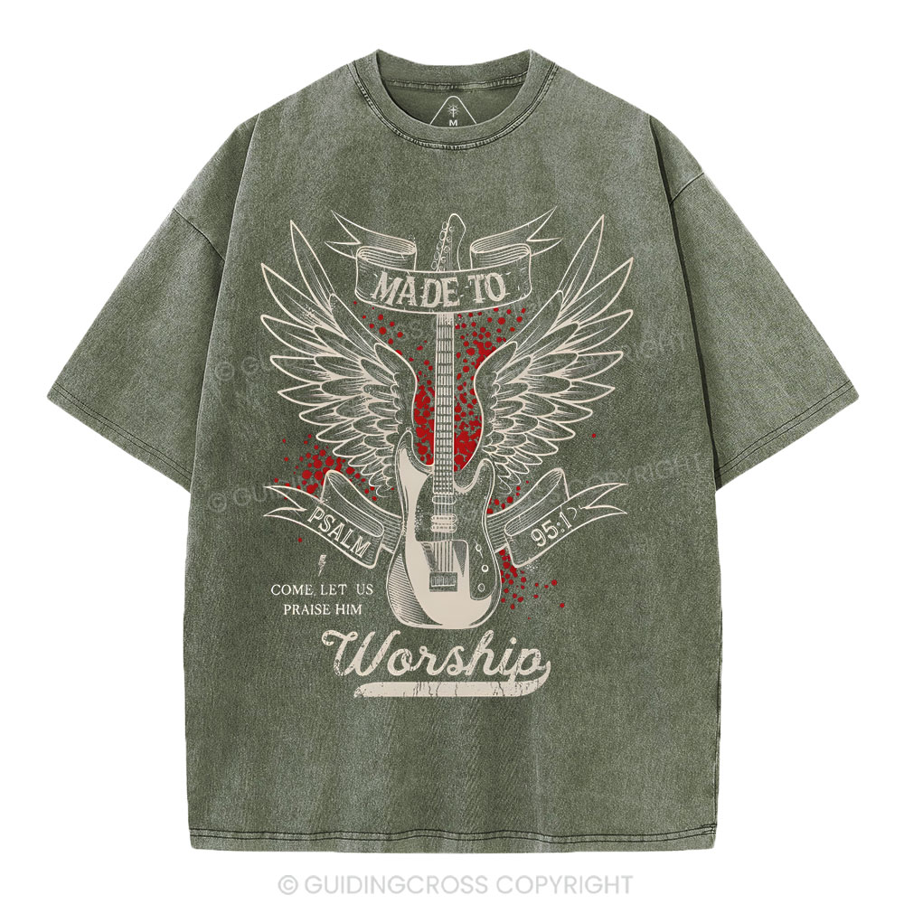 Made To Worshi Christian Washed T-Shirt