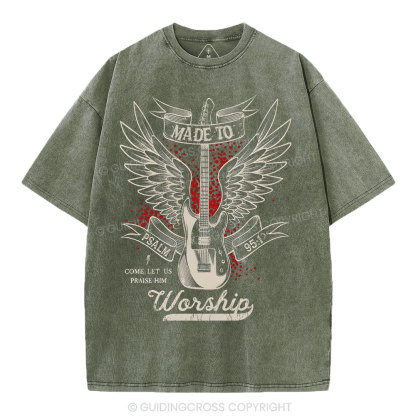 Made To Worshi Christian Washed T-Shirt