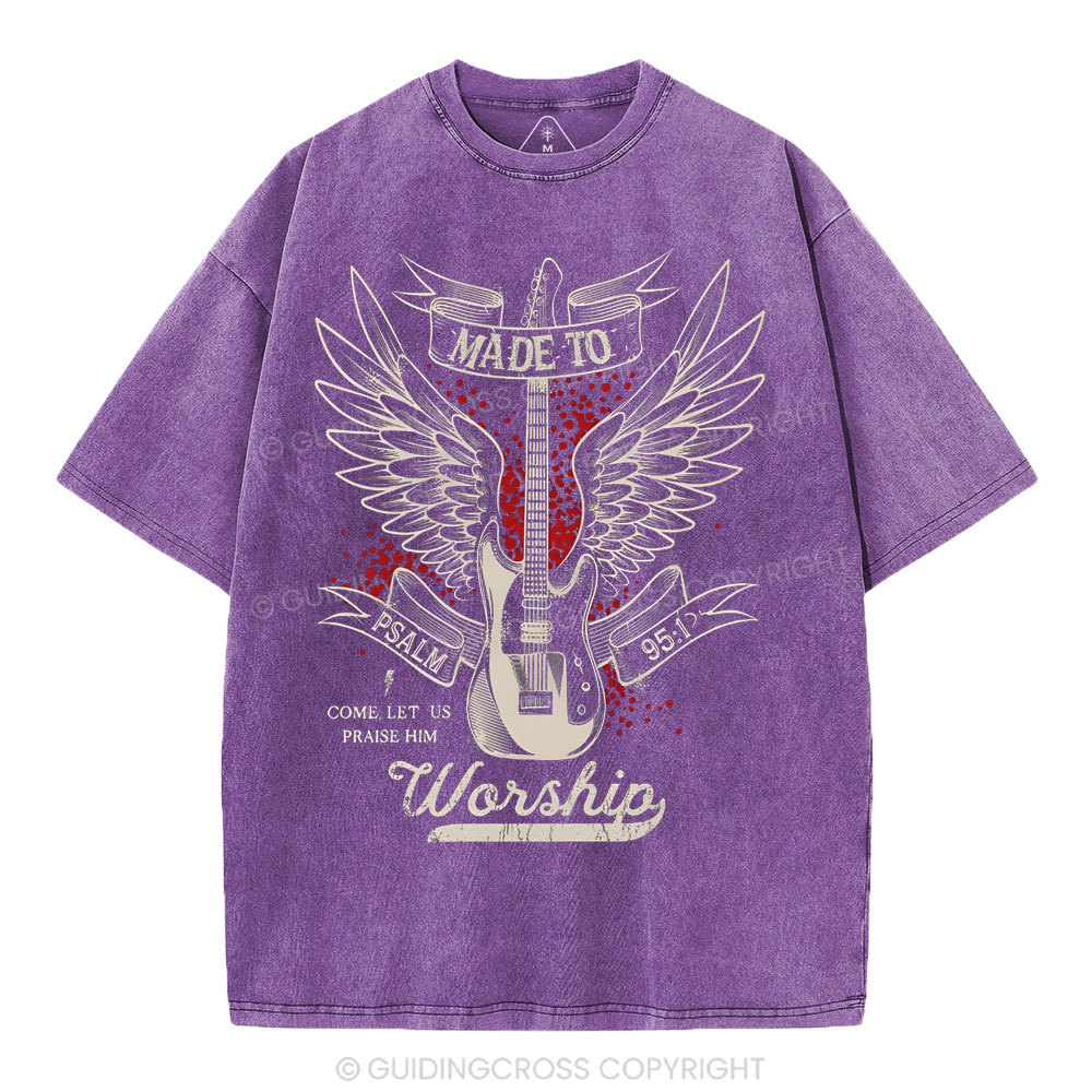 Made To Worshi Christian Washed T-Shirt