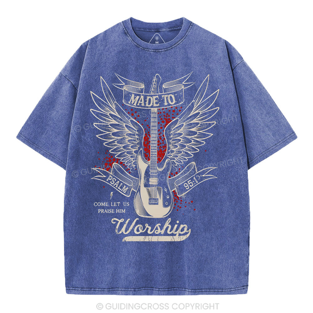 Made To Worshi Christian Washed T-Shirt