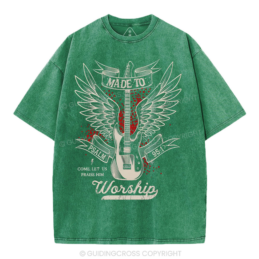 Made To Worshi Christian Washed T-Shirt