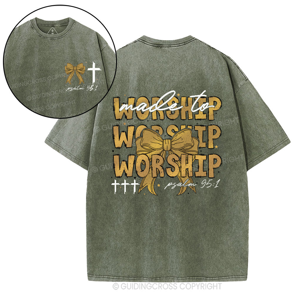 Double-sided sample washed T-Shirt Sale - GuidingCross
