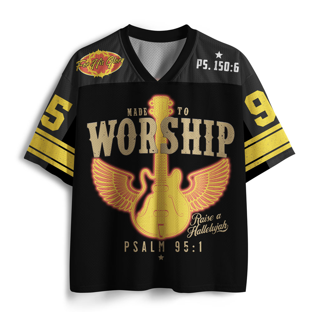 Made To Worship Christian Brown Mesh Jersey