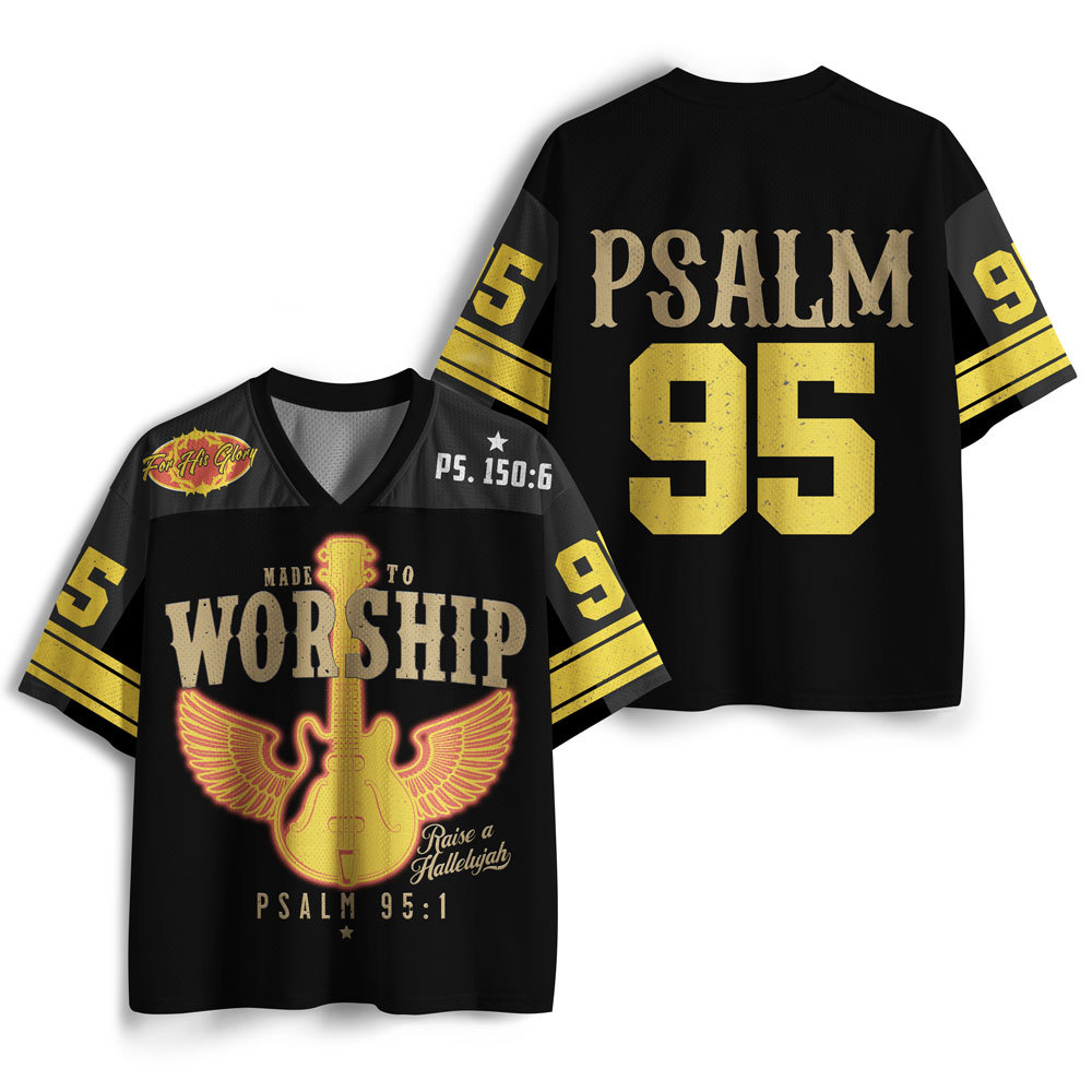 Made To Worship Christian Brown Mesh Jersey