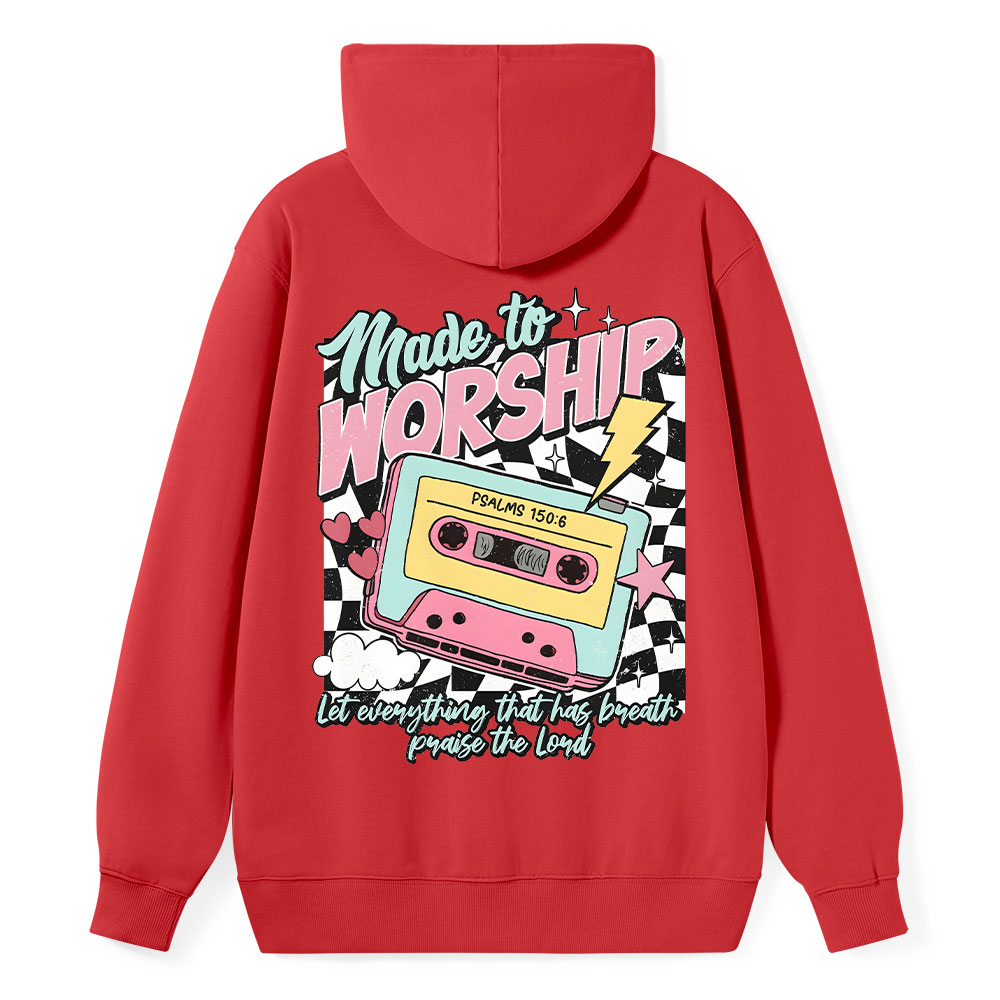 Made To Worship Christian  Classic Hoodie