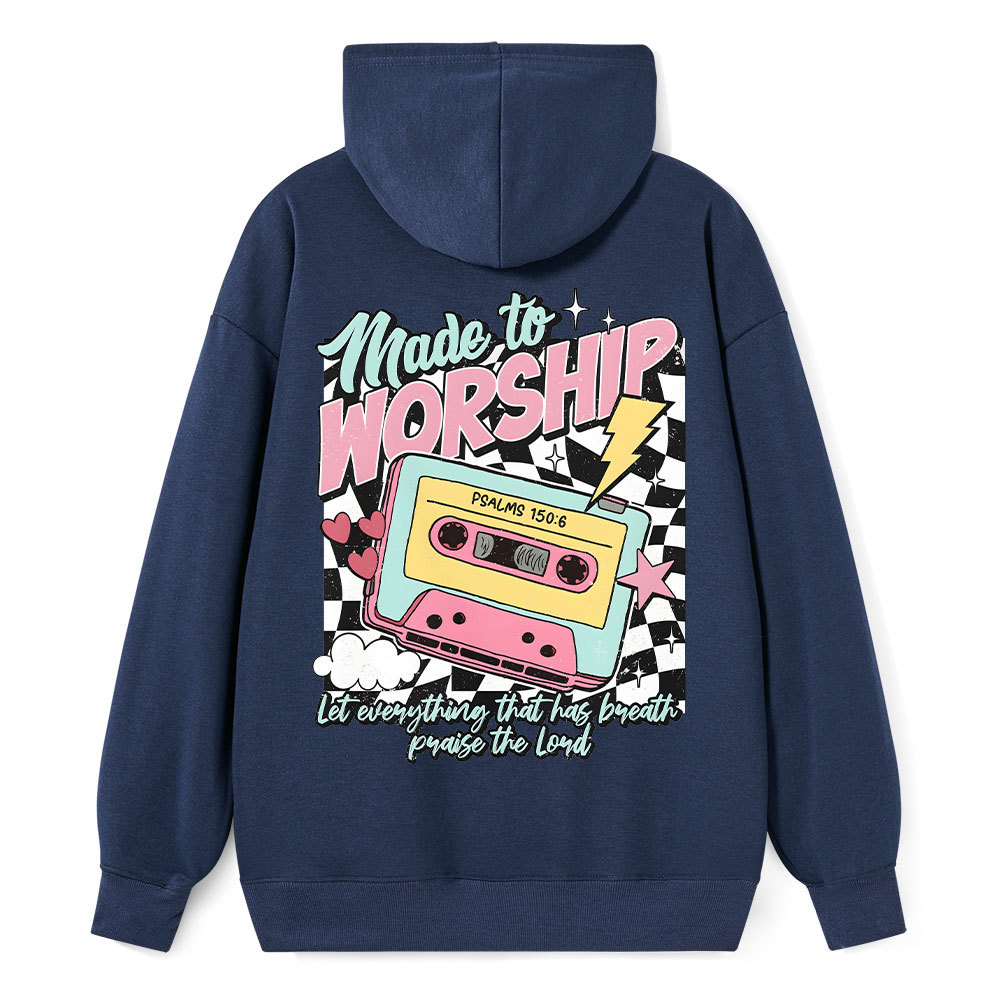 Made To Worship Christian  Classic Hoodie