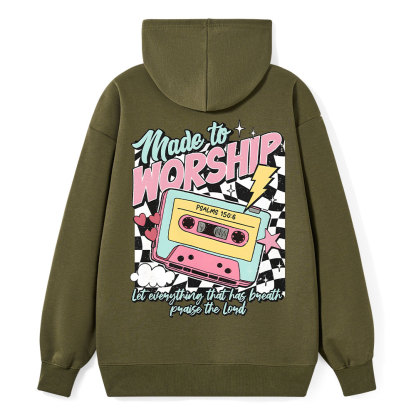 Made To Worship Christian  Classic Hoodie