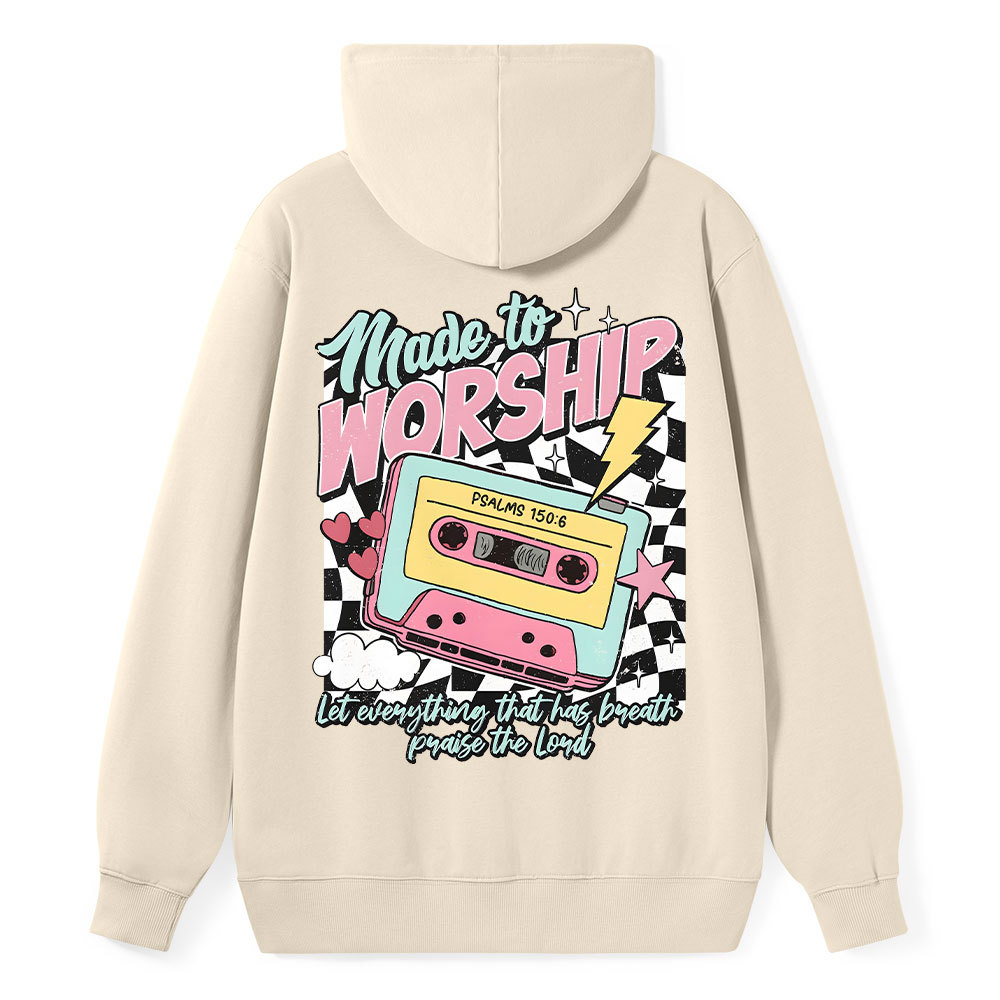 Made To Worship Christian  Classic Hoodie