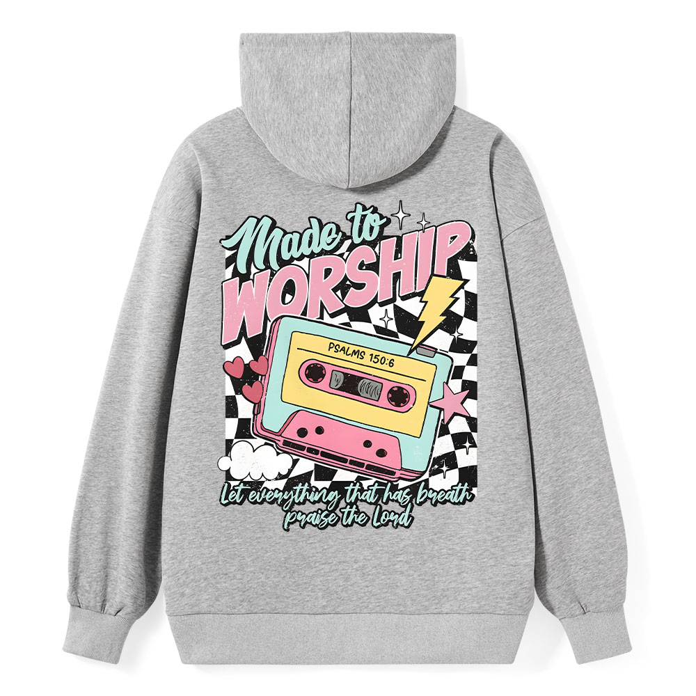 Made To Worship Christian  Classic Hoodie