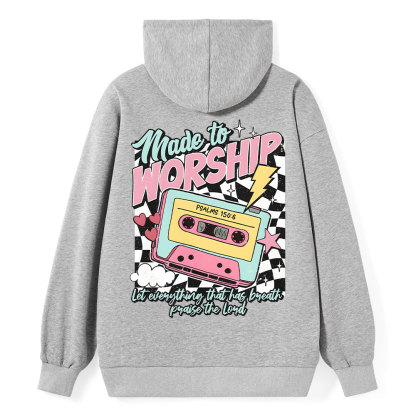 Made To Worship Christian  Classic Hoodie