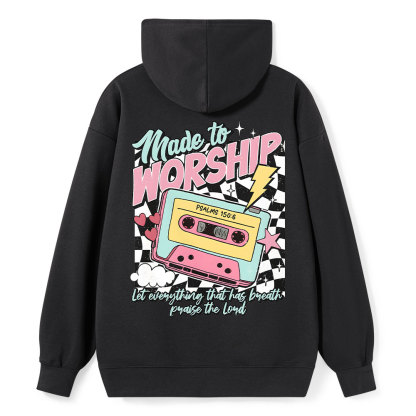 Made To Worship Christian  Classic Hoodie
